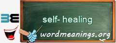 WordMeaning blackboard for self-healing